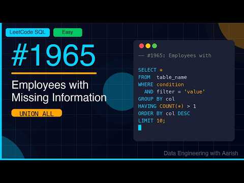 Leetcode 1965 Employee with Missing Information
