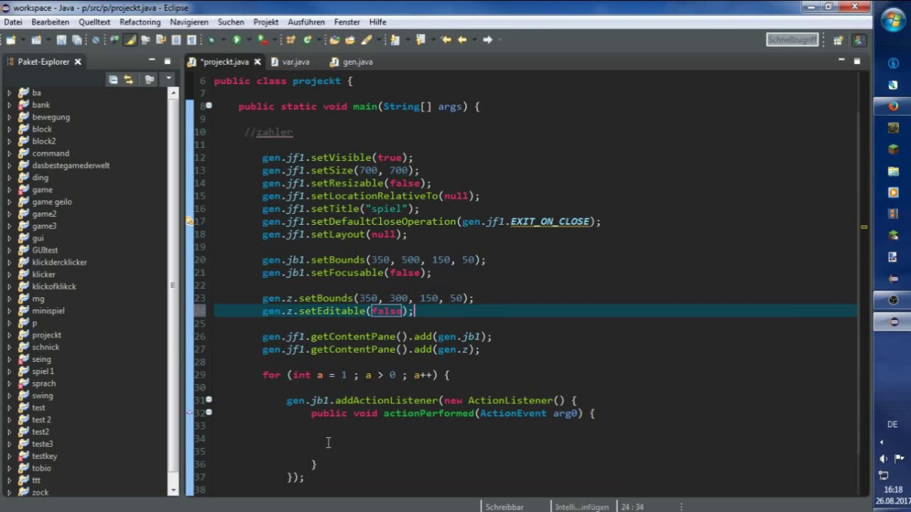 java 0 auf 100 #7 - YouTube