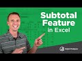 How To Use The Subtotal Feature And Subtotal Function In Excel