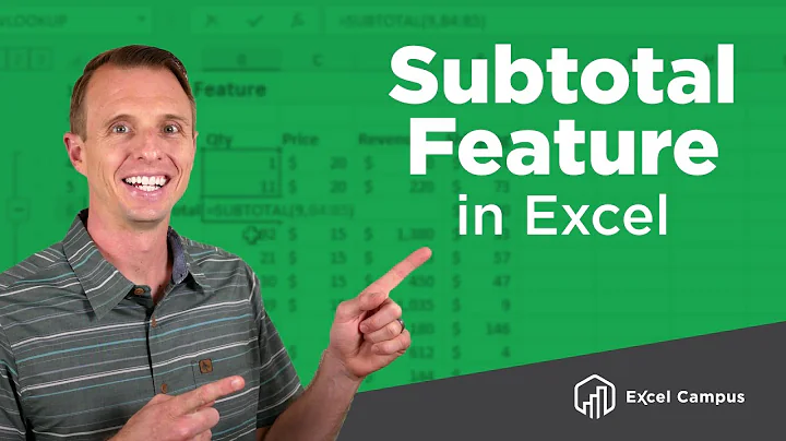 How to use the Subtotal Feature and the SUBTOTAL Function in Excel