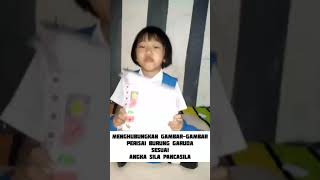 menghubungkan gambar-gambar perisai Burung Garuda sesuai angka sila Pancasila