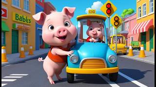 Baby Pig Becomes a Traffic Light Engineer 🐷🚦 | Funny and Fun Kids Nursery Rhyme Animation