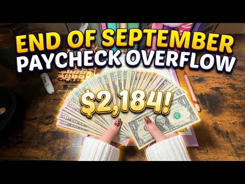 CASH STUFFING $2,184! 💸 September Paycheck Overflow & New Savings Challenges