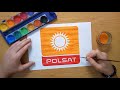 Jak narysowa logo polsat  how to draw the polsat logo