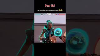 Sage custom voice lines are wild 😂😂 #valorant #valorantclips