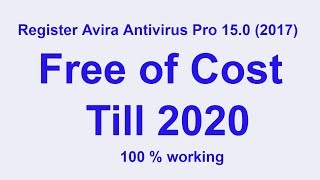 How to register Avira Antivirus Pro 15.0 (2017) till 2020 free of cost... screenshot 1