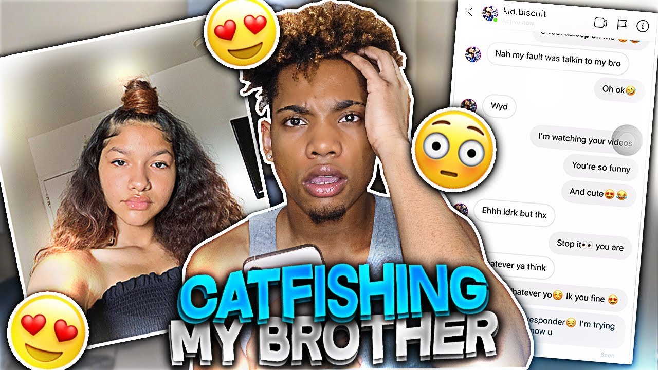 CATFISHING MY 14 YEAR OLD BROTHER WITH A CUTE GIRL 😳😂 **HE ASKED FOR