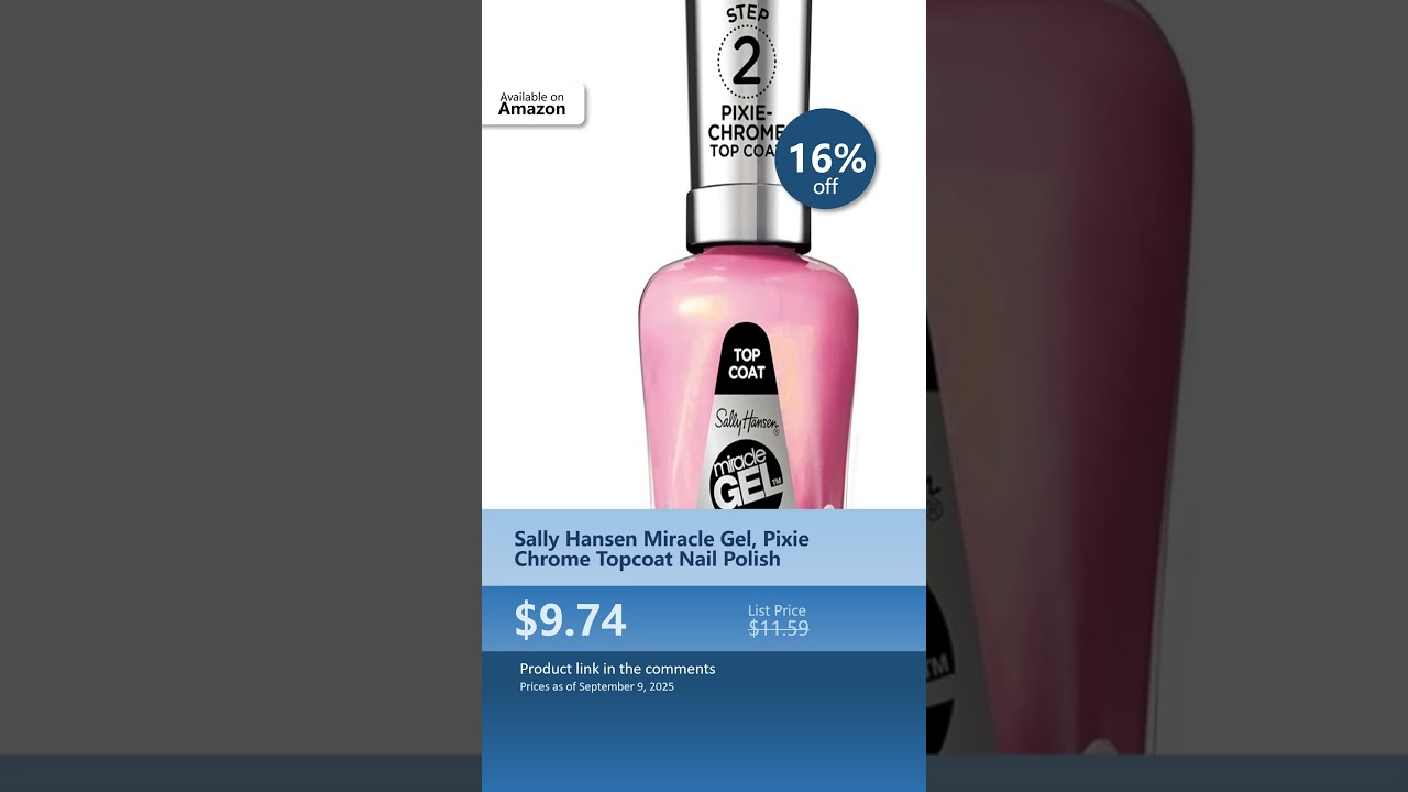 Sally Hansen Miracle Gel, Pixie Chrome Topcoat Nail Polish