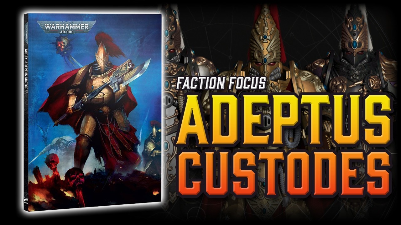 Adeptus Custodes 11th edition Codex Review

Join Kevin as he gives his thoughts on the brand new Custodes Codex for 11th Edition Warhammer 40k. 

As always, thanks for watching! If you like our content don't forget to like and subscribe! 

Help us keep the lights on: 
patreon.com/miniaturesrundown

Check out our Socials! 
Instagram: https://www.instagram.com/miniatures_rundown/
Facebook: https://www.facebook.com/profile.php?id=100086918150258
Discord: https://discord.gg/xfgtgfaBRC

Gear List with affiliate links. 

Blackmagic Design ATEM Television Studio HD8 ISO  https://amzn.to/4swsW4d
Blackmagic Design Studio Camera 4K Pro   https://amzn.to/3YwNgVi
Amaran 200X S 200Xs Bi-Color COB LED Video Light https://amzn.to/3NaCodo
Rode PodMic Cardioid Dynamic Broadcast Microphone https://amzn.to/3LB1qBW
Shure SM7B Vocal Dynamic Microphone  https://amzn.to/452c2Ar
Lume Cube Studio Panel 2-Point Lighting Kit https://amzn.to/49MLpC0
Lume Cube Flex Light Pro https://amzn.to/4sMZya6
Nanlite PavoTube II 30X 4 Foot Battery Powered RGBWW LED  https://amzn.to/4puTz6G
Panasonic LUMIX GH5M2, 20.3MP Mirrorless Micro Four Thirds Camera https://amzn.to/4jt8Y68

Blackmagic Design ATEM Mini Extreme ISO  https://amzn.to/4bmP9eL

Elgato Key Light - Professional 2800 lumens Studio Light  https://amzn.to/4qdufmW
Aputure Amaran F22C RGBWW Flexible Led Video Light 2500K~7500K,200W  https://amzn.to/45MohkL