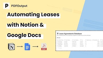 Lease Agreements PDF | How to create lease agreements on automation using Notion and Google Docs