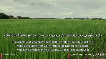 مقطع من سورة آل عمران ( الآية ١١٧ )  بصوت الشيخ البهتيمي رحمه الله