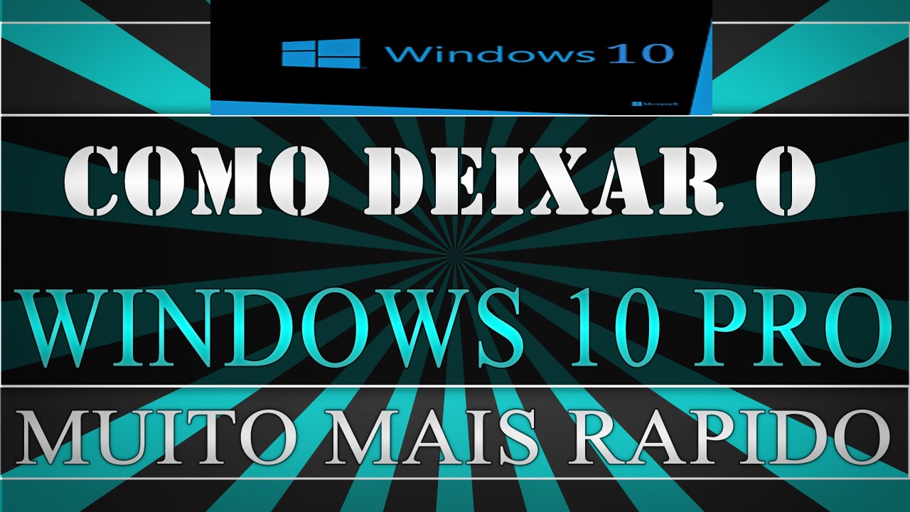 como aumentar a velocidade do windows 10 - YouTube
