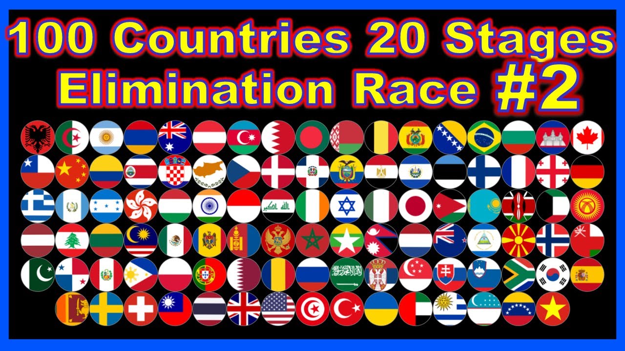 100 countries 20 stages elimination race #2 | Marble Factory 2nd