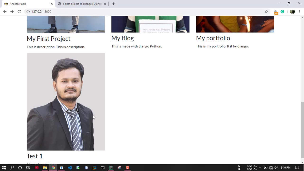 portfolio with python django - YouTube