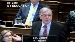 Play video: Senator Julian Garrett discusses literacy funding.