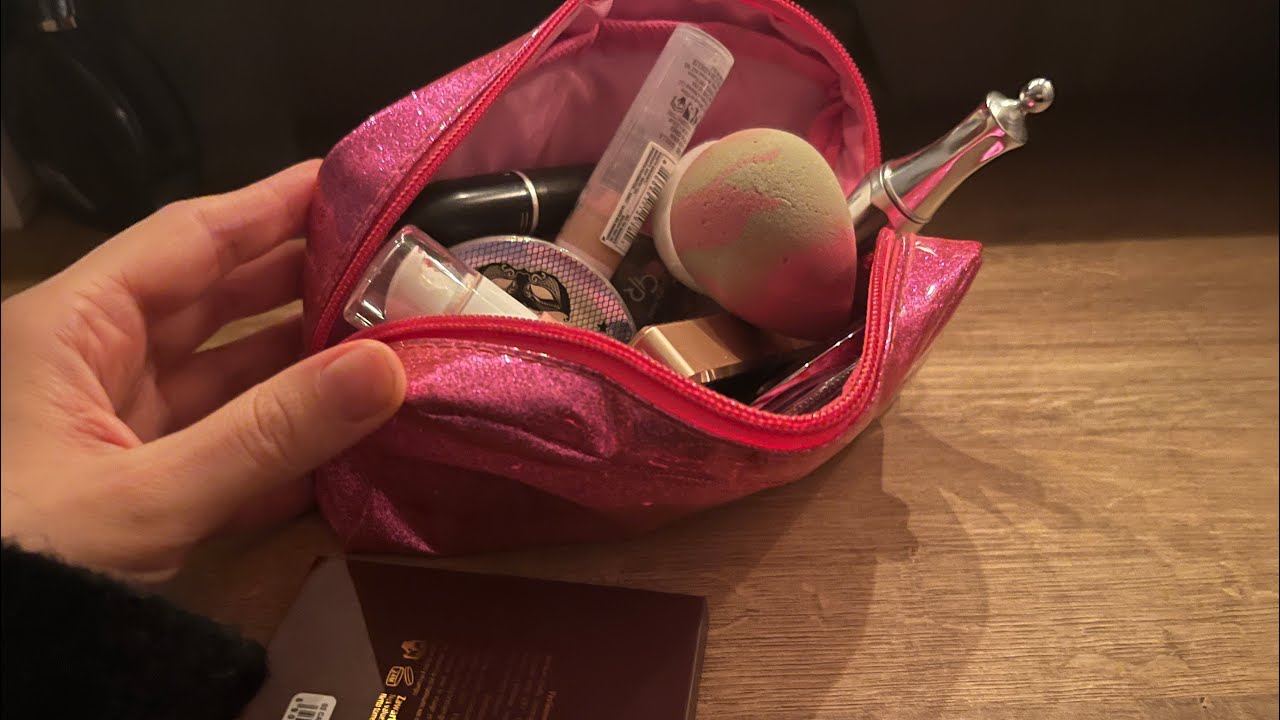 ASMR whats in my make up bag | tapping | lo-fi | whispering - YouTube