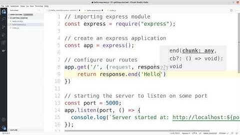 1.3 Hello world Expressjs | Getting Started | Nodejs