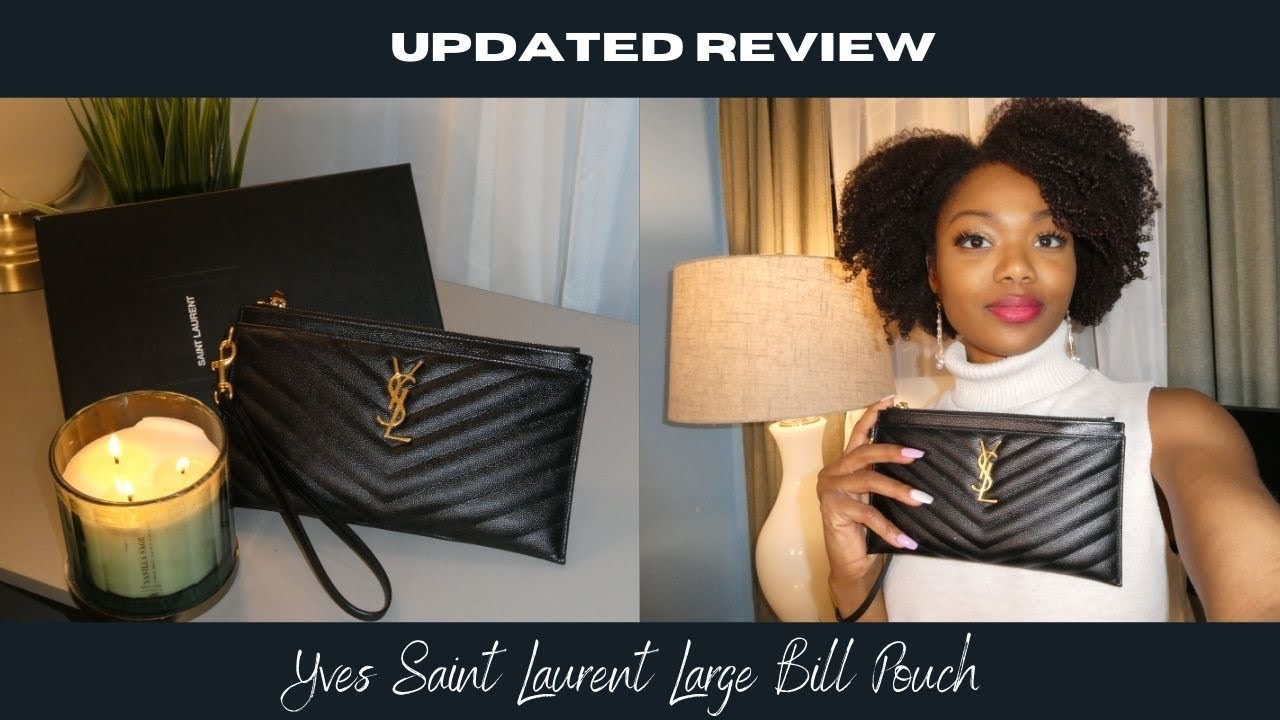 YVES SAINT LAURENT CLUTCH/ LARGE MONOGRAM BILL