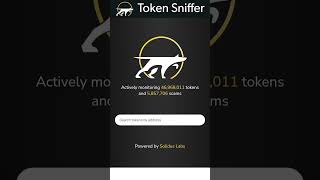 how to scan a contract address using token sniffer