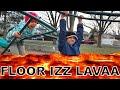 The floor is Lava challenge Family Fun Kids Pretend playtime