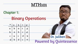 MTH101, Chapter 1: Binary Operations and Number concepts