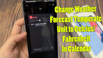 Samsung Galaxy A13: How to Change Weather Forecast Temperate Unit to Celcius/Fahrenheit In Calendar