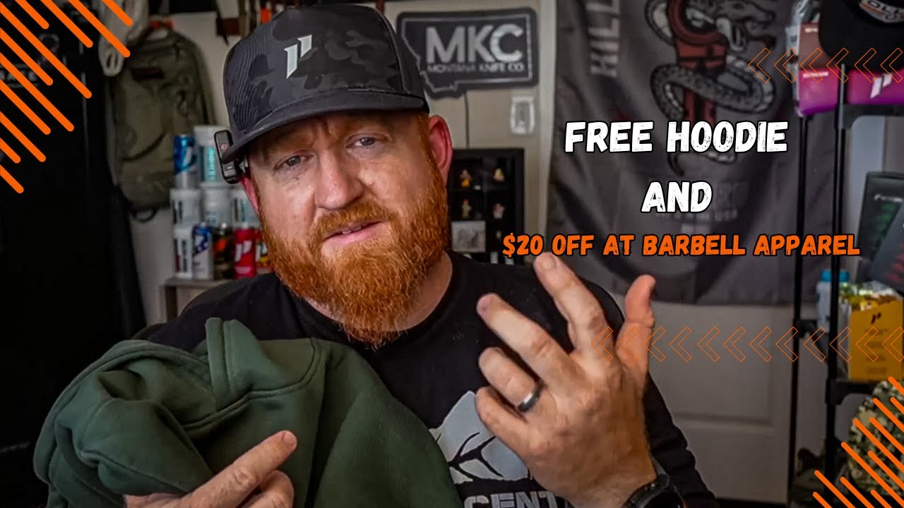 БЕСПЛАТНАЯ КОФТА С КАПЮШОНОМ от Barbell Apparel (и скидка 20 долларов)