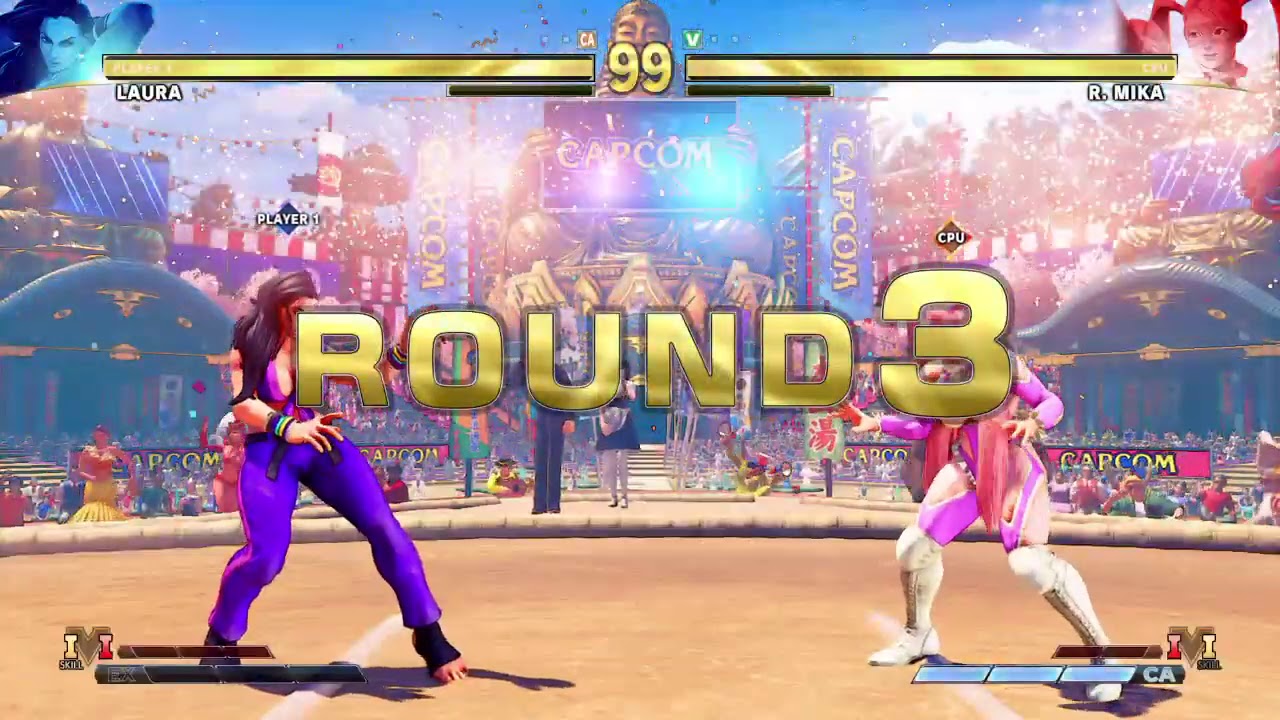 STREET FIGHTER V Laura vs R Mika