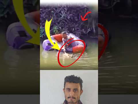 رجل ورفيق وف ي في قارب صغير والكلب يجتاز الماء بكل شجاعة لإكمال الرحلة Nature Music Duet 