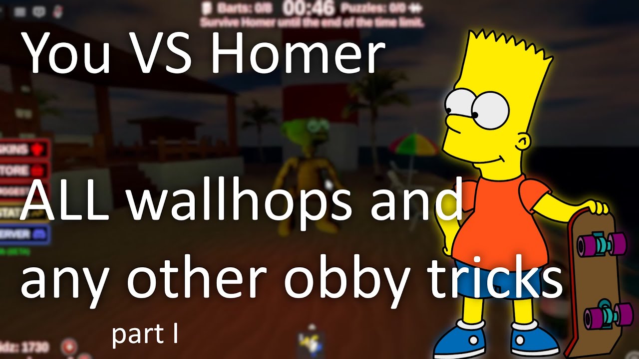 ALL obby tricks You VS Homer Roblox ( Part I )