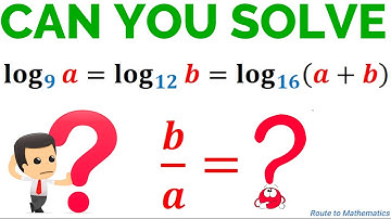 Solve This Olympiad Problem Involving Logarithms with different bases