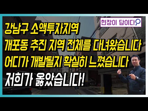 강남구 소액투자지역 <strong>개포동</strong> 추진 지역 전체를 돌아봤습니다 어디가 개발될지 확실히 느꼈습니다 저희가 옳았습니다!