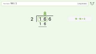 Long Division Problem 166/2: Step-by-Step Video Solution