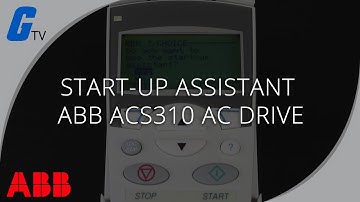 Basic Start up with the Start-Up Assistant on ABB ACS310 AC Drive with the Advanced Control Panel