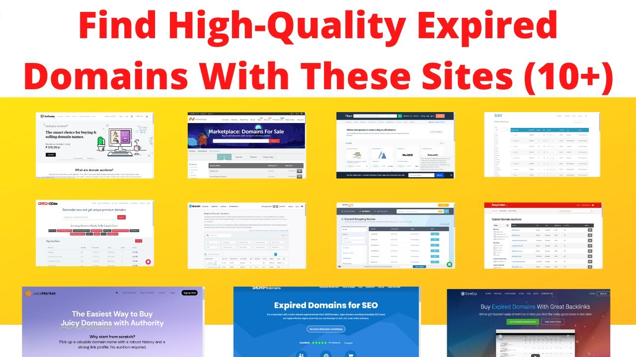 Find And Buy High Quality Expired Domains Using These Websites | - YouTube