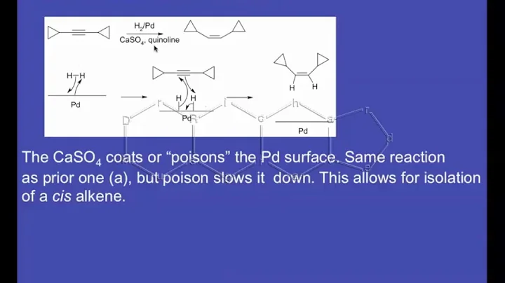 Hydrogenation of Alkynes Using a Poison ( Lindlar ) Catalyst - Formation of Cis Alkenes