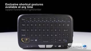 H18 2.4GHz Mini Wireless Keyboard Air Mouse w/ Touchpad - Black