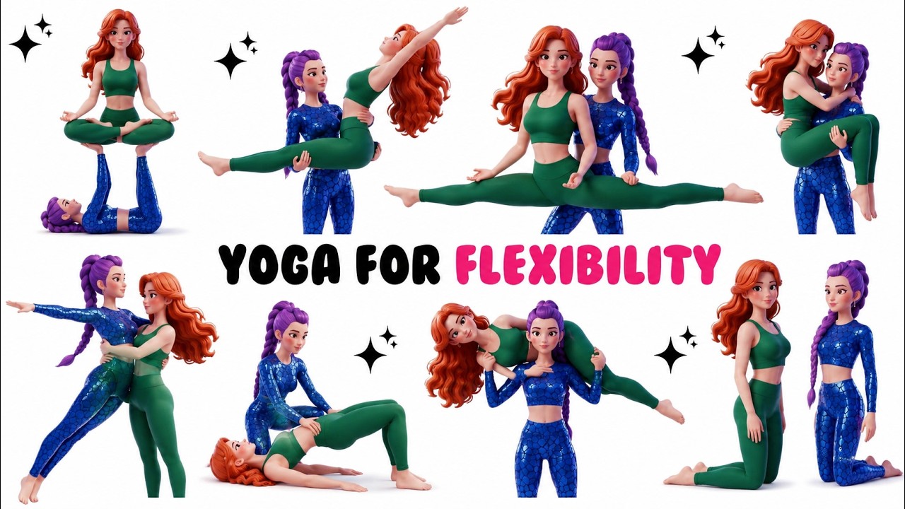 Fun Kids Yoga Routine | Partner Poses for Laugh & Relax - YouTube
