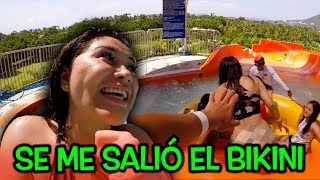 A Gomita se le sale el bikini en el parque Acuatico | Soy Fredy