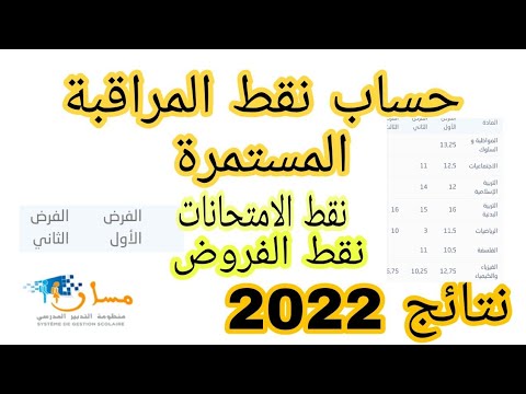 الطريقة الصحيحة لحساب نقط المراقبة المستمرة 