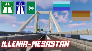 🛣️ Minecraft Freeway Tour - Driving trought ILLENIA and MESASTAN in Realistic Transport Server !
