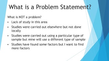 How to write a Problem Statement