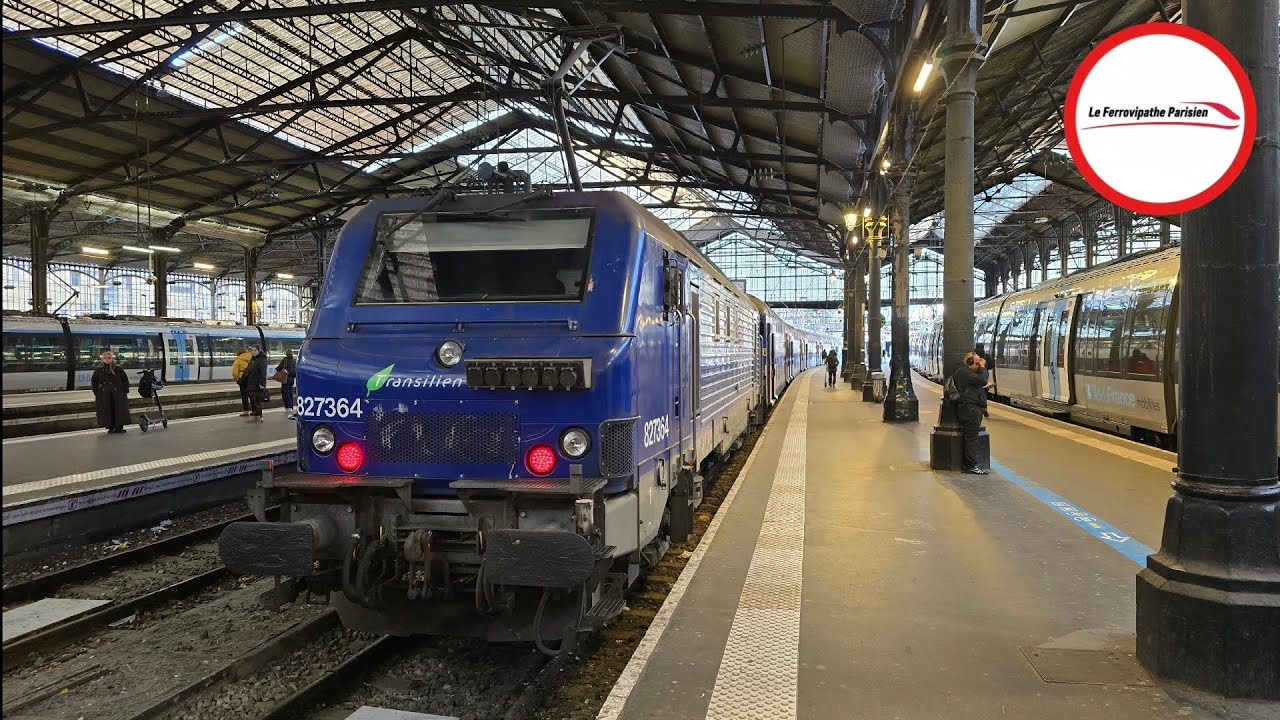 Trajet avec la rame VB2N de Paris Saint-Lazare à Mantes la Jolie (version vidéo court)