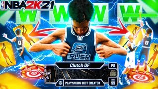 I TOOK MY 99 OVR PLAYMAKING SHOT CREATOR TO THE NEW 1v1 RUSH EVENT in NBA 2K21! BEST BUILD NBA 2K21!