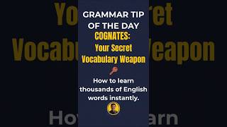 Learn 1000s of English words INSTANTLY with this trick! 🔑 (Cognates) #shorts