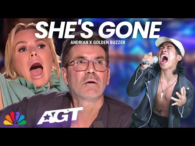 A very extraordinary voice on the world's biggest stage singing the song She's Gone | American 2023 class=