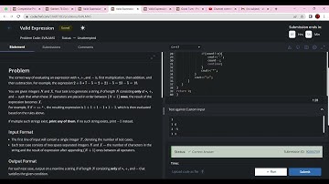 Valid Expression   Problems   Codechef starter 78