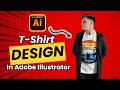 Creative T-Shirt Design in Adobe Illustrator | Custom Graphic Tee Design 👕