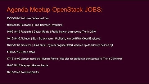 OpenStack Jobs - Presentatie Profilering moderne IT