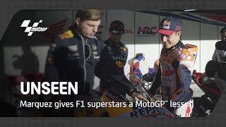 Marc Marquez gives F1 superstars a MotoGP™ lesson | UNSEEN screenshot 3